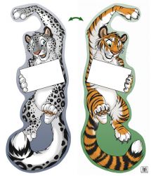 (Door) Hanger - Snow Leopard/Tiger (double-sided)