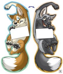 (Door) Hanger - Red Fox/Silver Fox (double-sided)