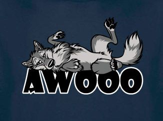 Lazy / Feral AWOOO T-Shirt - Navy