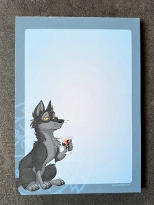 Note Pad – Black Wolf
