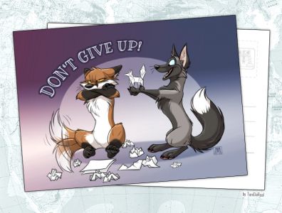 Postcard Dont give up!