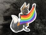 Sticker Rainbow Fox