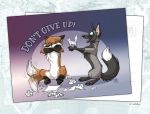 Postcard Dont give up!